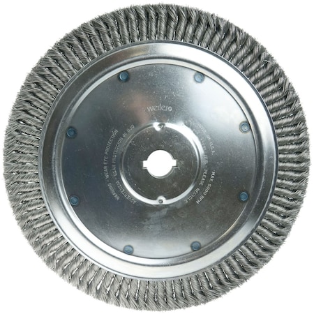 Weiler 14" Extra High Density Knot Wire Wheel, .016" Steel Fill, 1-1/4" 9799
